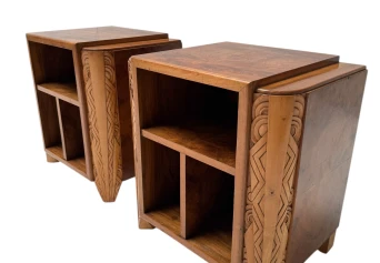 Two Art Deco Cabinets or Bed Side Tables, 1930s